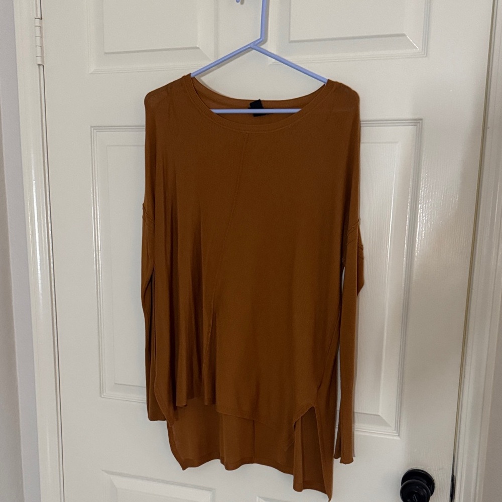 H & M Brown/Orange Long Sleeve Top